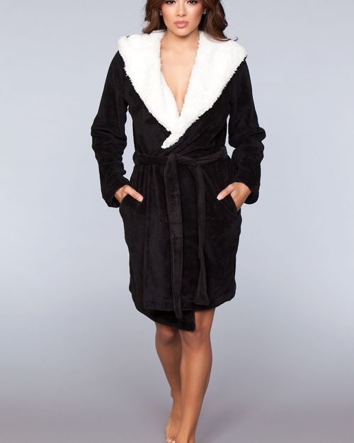 Janet Plush Fleece Color Block Robe